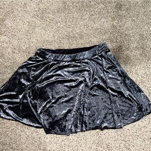 Grey-Blue Velvet Skirt